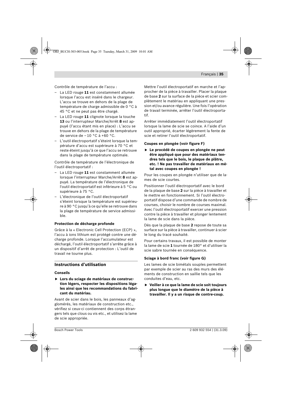 Bosch GSA 36 V-LI Professional User Manual | Page 35 / 289