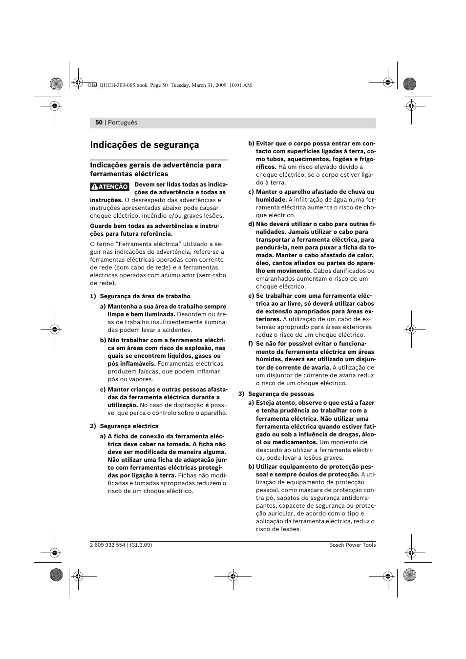 Indicações de segurança | Bosch GSA 36 V-LI Professional User Manual | Page 50 / 289