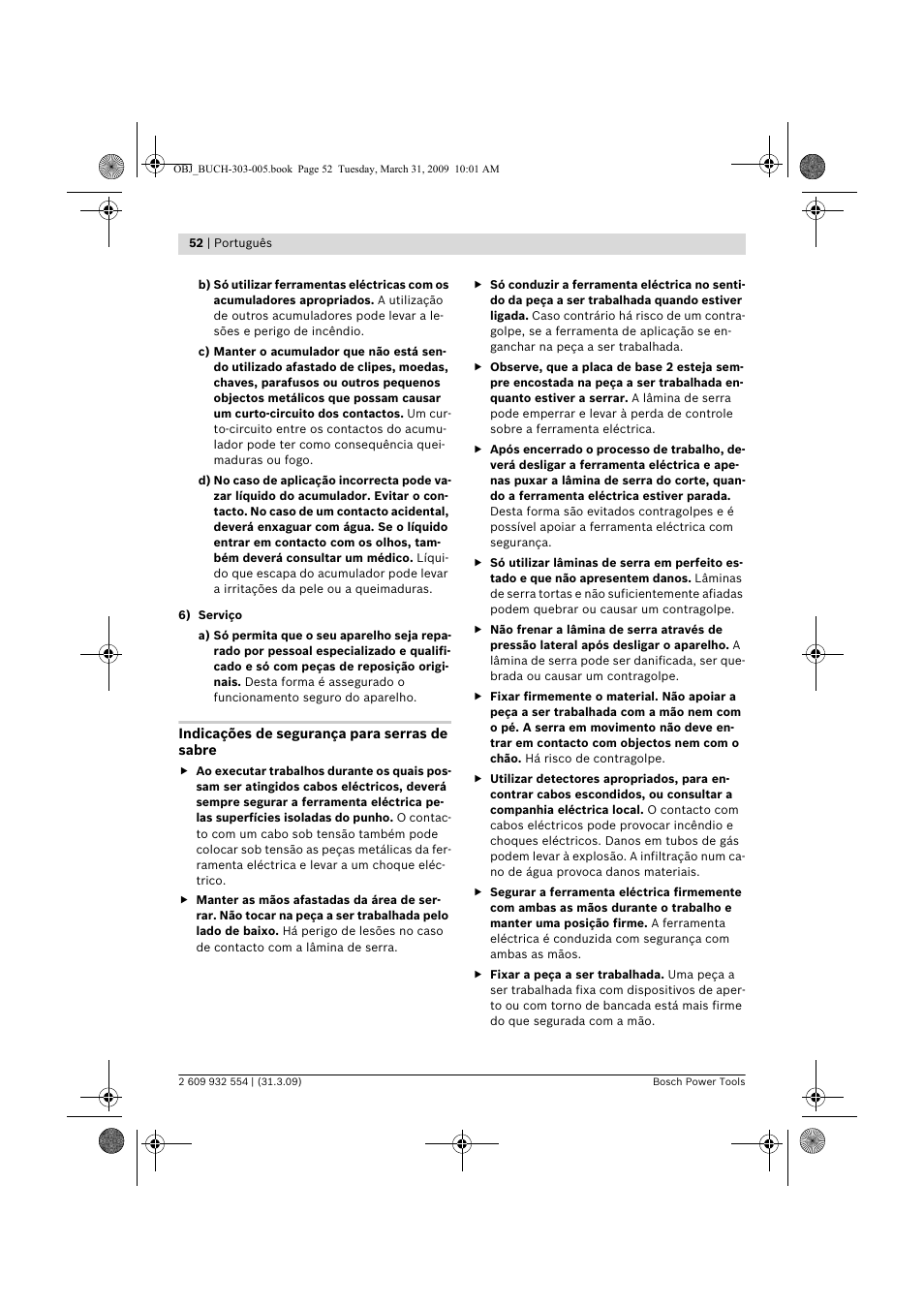 Bosch GSA 36 V-LI Professional User Manual | Page 52 / 289