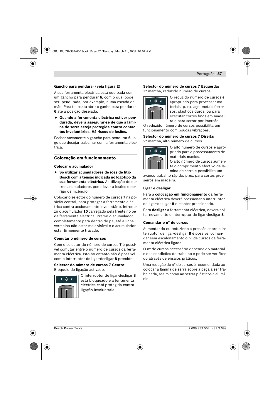 Bosch GSA 36 V-LI Professional User Manual | Page 57 / 289