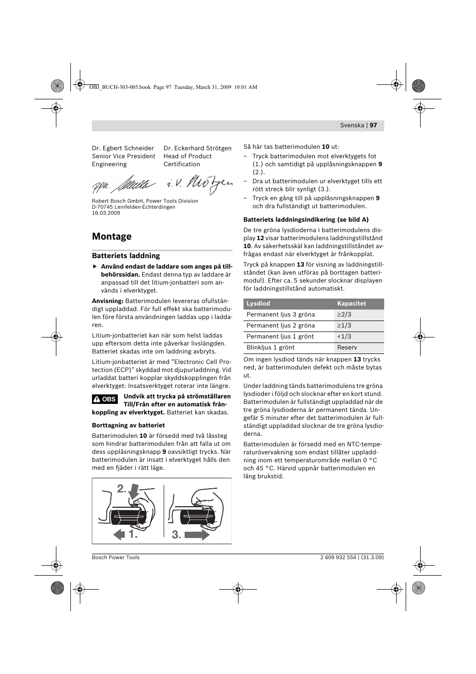 Montage | Bosch GSA 36 V-LI Professional User Manual | Page 97 / 289