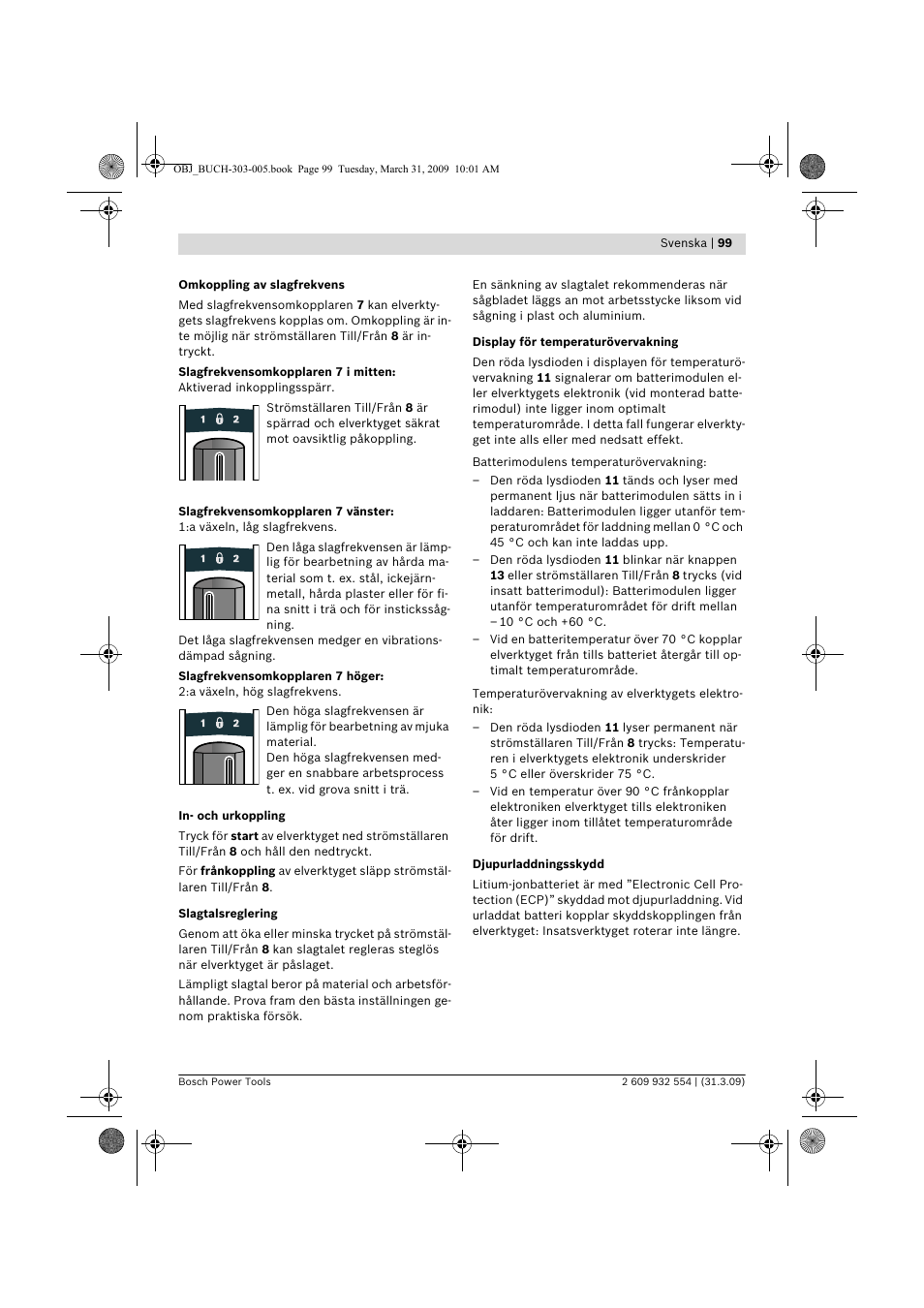 Bosch GSA 36 V-LI Professional User Manual | Page 99 / 289