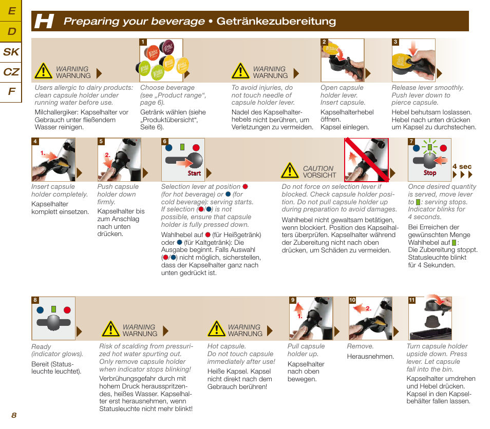 Krups KP 200620 NESCAFE DOLCE GUSTO User Manual | Page 10 / 44