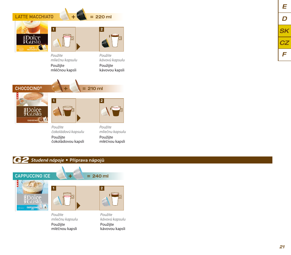 Ed sk f cz | Krups KP 200620 NESCAFE DOLCE GUSTO User Manual | Page 23 / 44