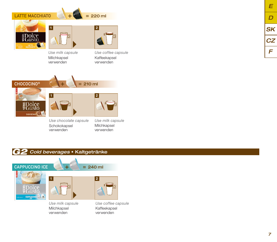 Ed sk f cz | Krups KP 200620 NESCAFE DOLCE GUSTO User Manual | Page 9 / 44