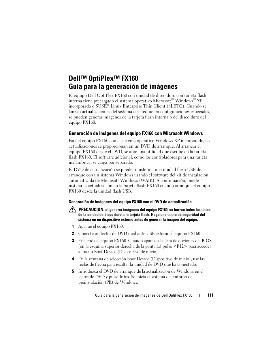 Dell OptiPlex FX160 User Manual | Page 111 / 132