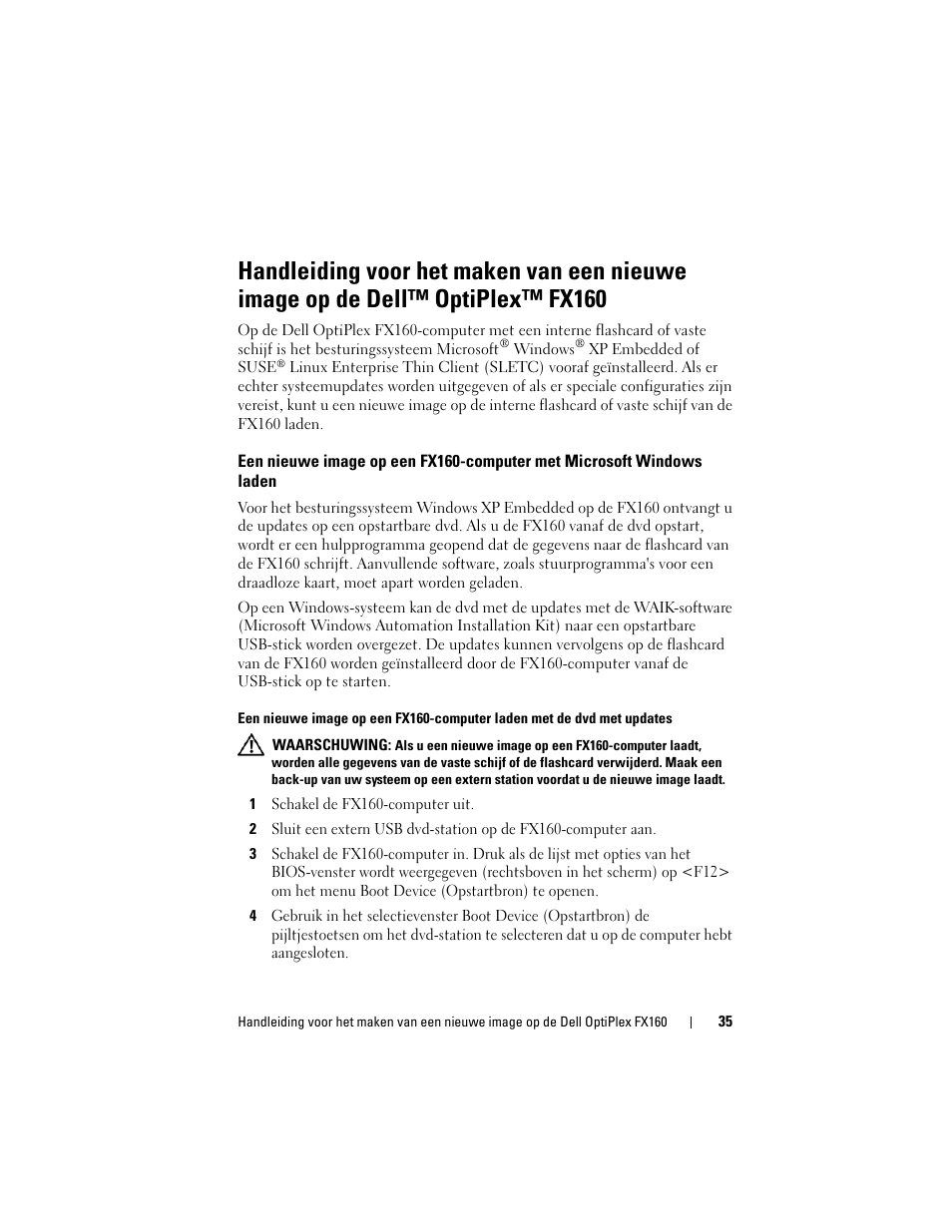 Dell OptiPlex FX160 User Manual | Page 35 / 132