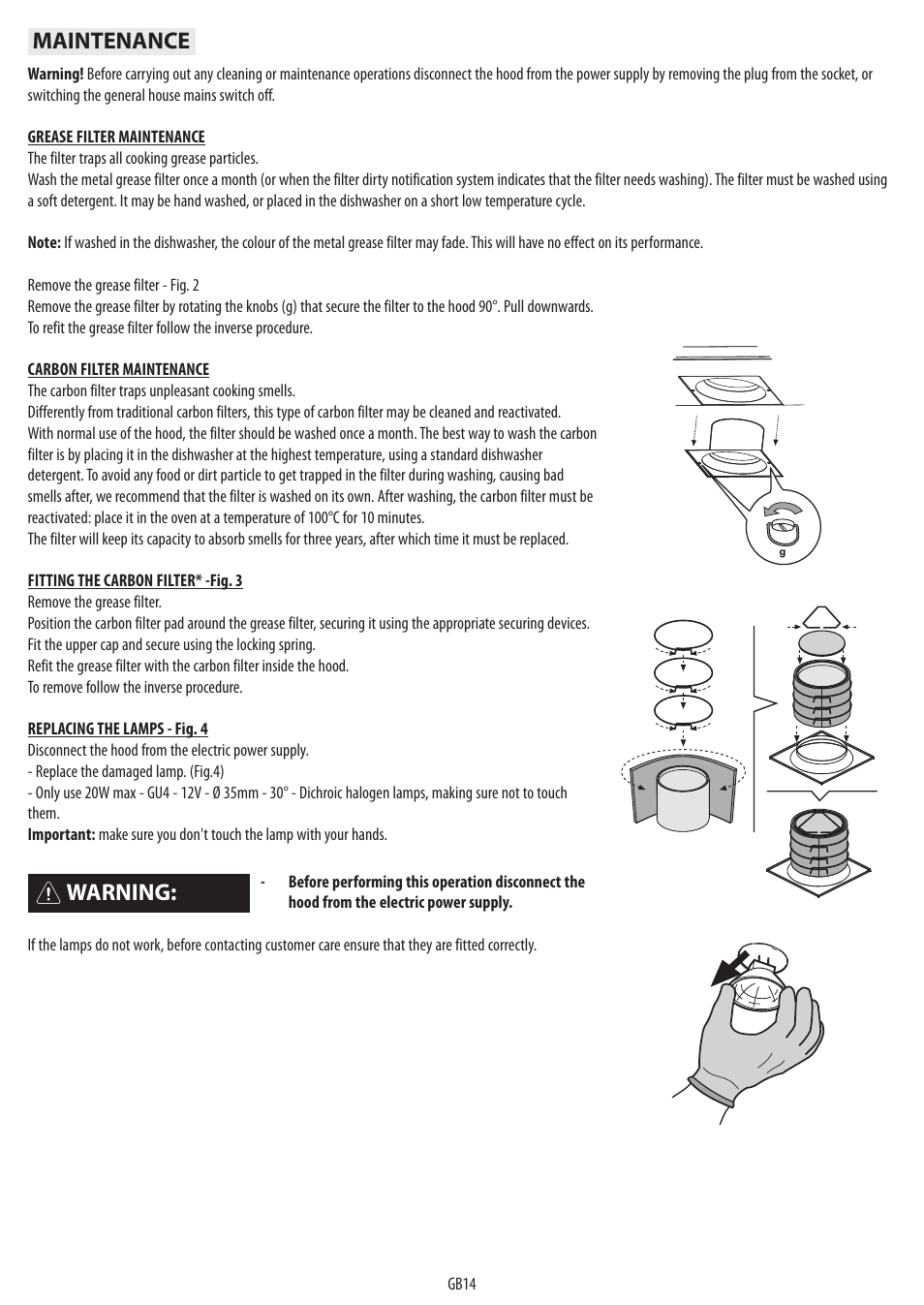 Warning: maintenance | BAUKNECHT DST 6460 ES User Manual | Page 16 / 84