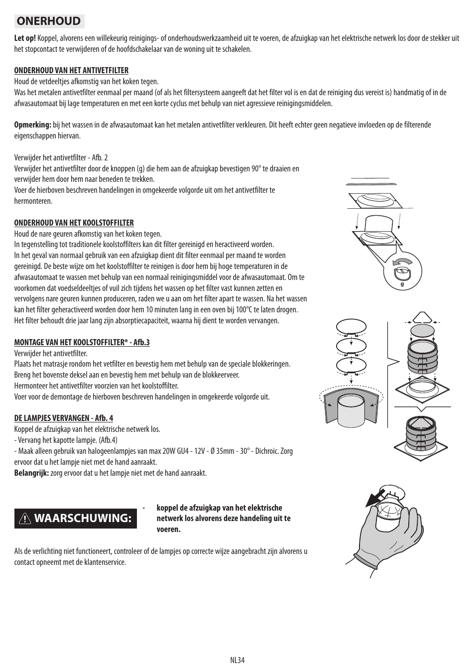 Waarschuwing: onerhoud | BAUKNECHT DST 6460 ES User Manual | Page 36 / 84