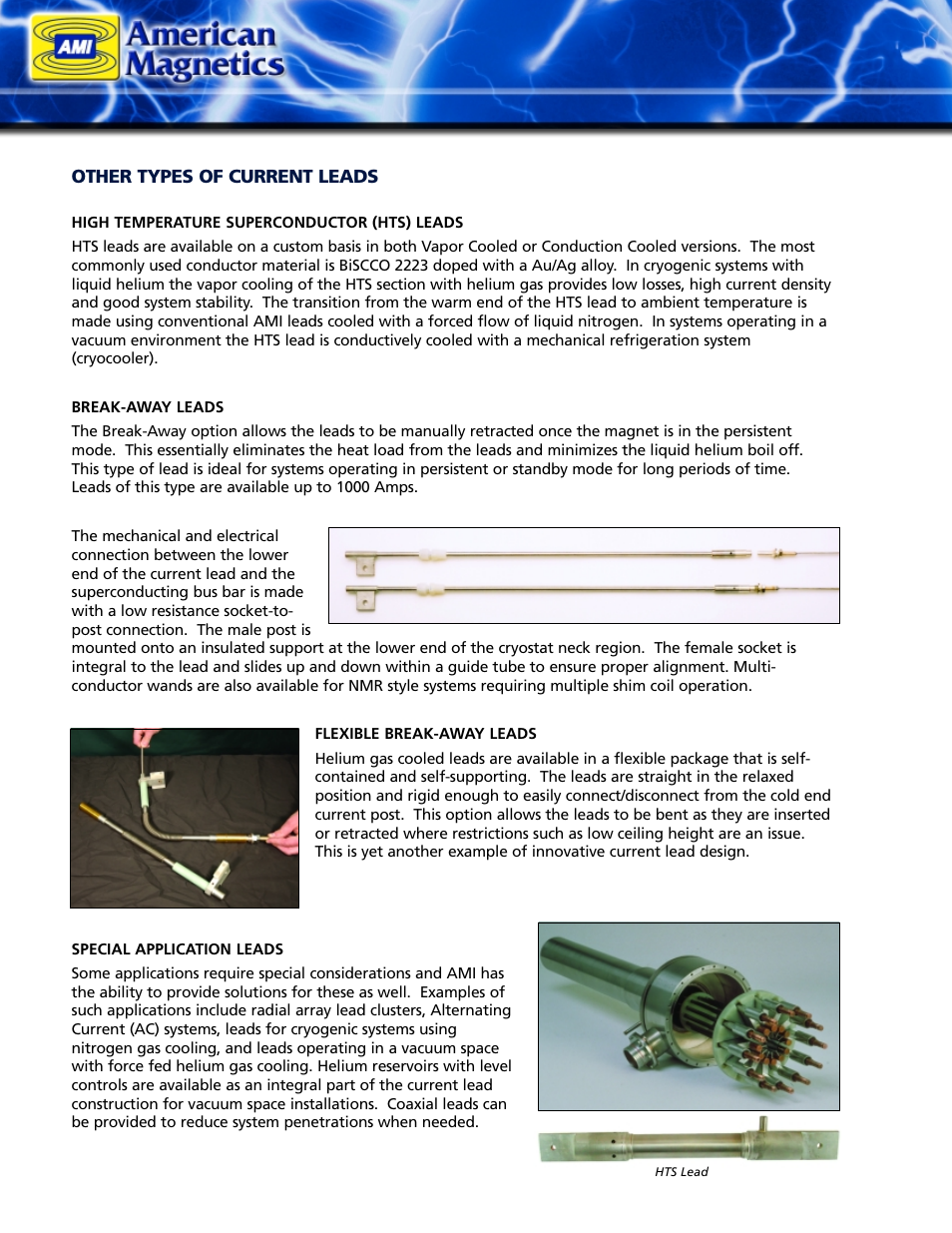 American Magnetics Current Leads for Cryogenic Systems Brochure User Manual | Page 6 / 8