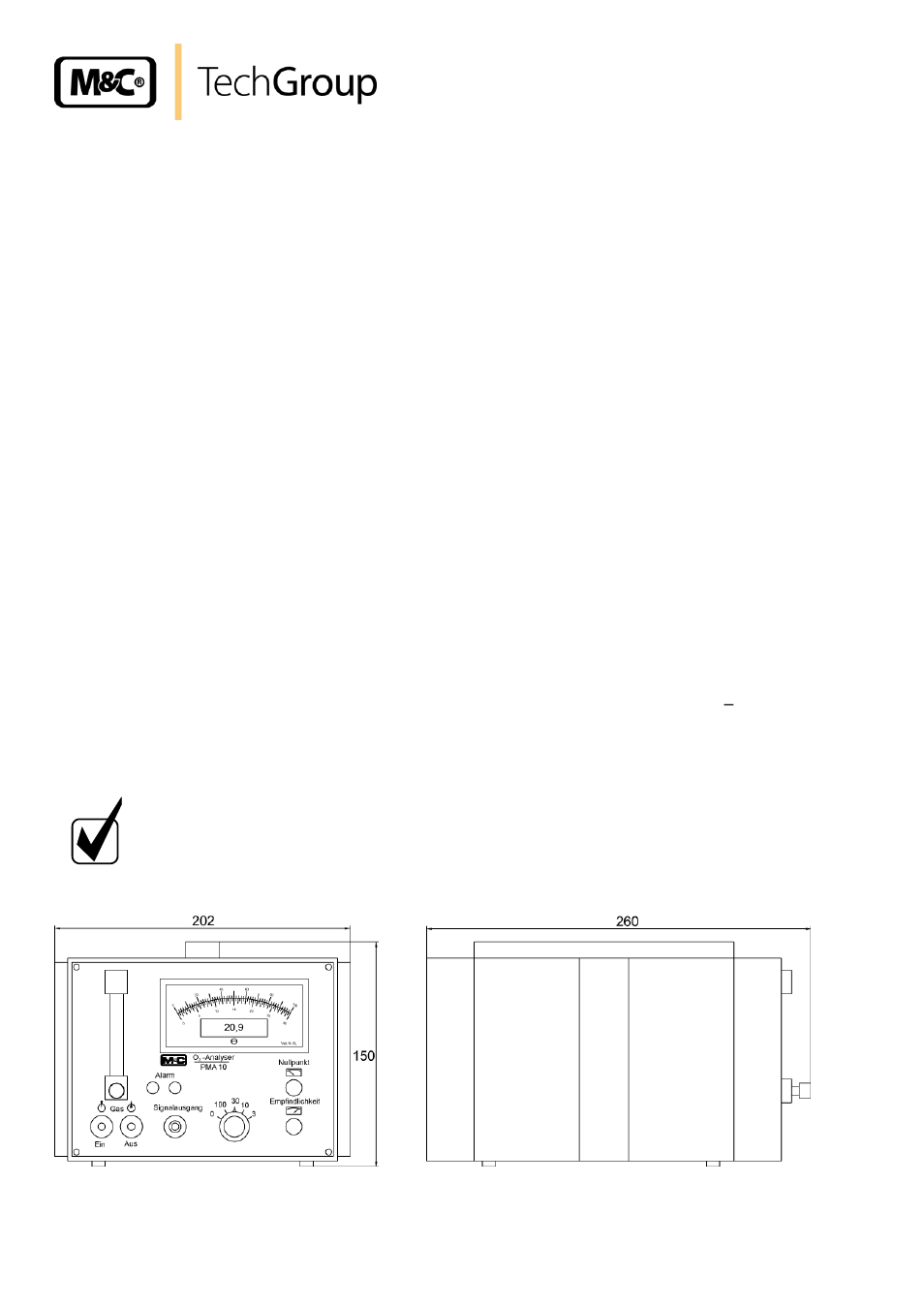 Description, Figure 1, Dimensions | M&C TechGroup PMA 10S Operator's manual User Manual | Page 10 / 27
