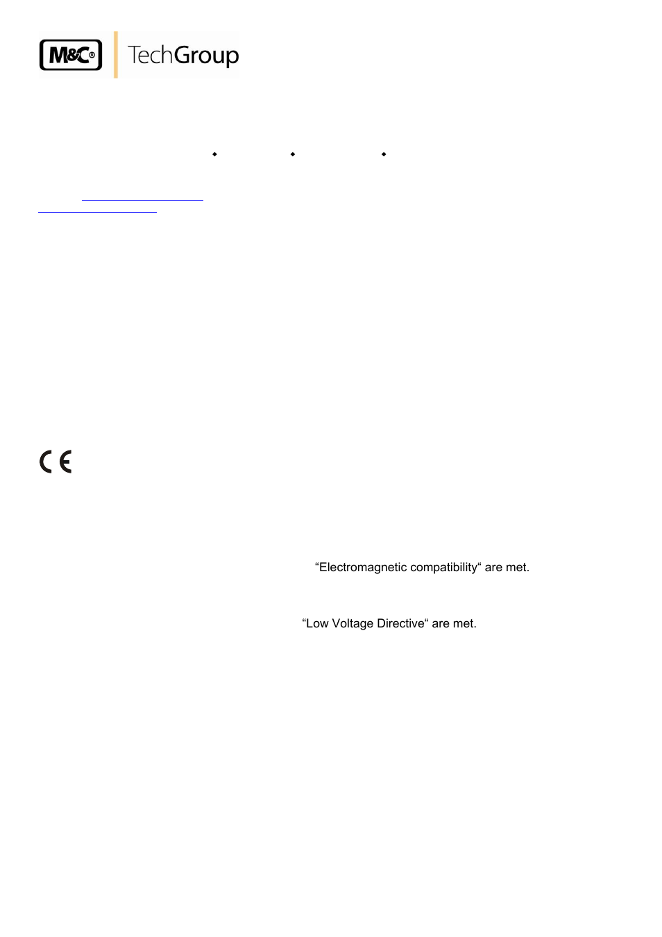 General information, Declaration of conformity | M&C TechGroup SP35-H... Operator's manual User Manual | Page 4 / 13