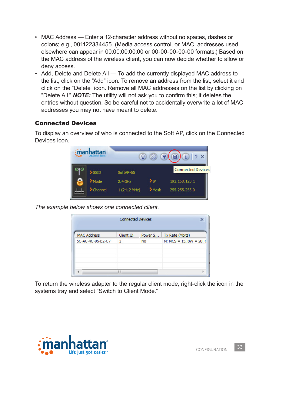 Manhattan 525510 Range+ 150N Wireless Adapter - Manual User Manual | Page 33 / 40