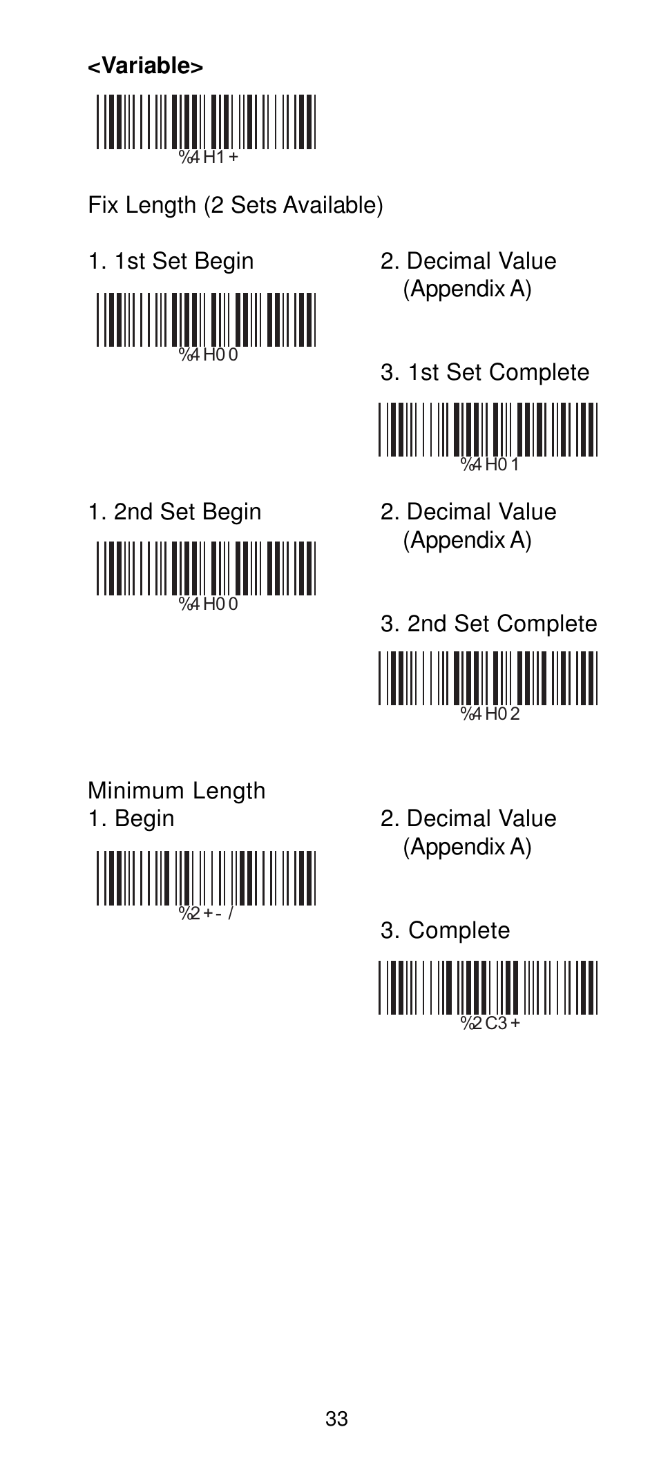 Manhattan 460835 Long Range CCD Barcode Scanner - Programming Menu User Manual | Page 35 / 74