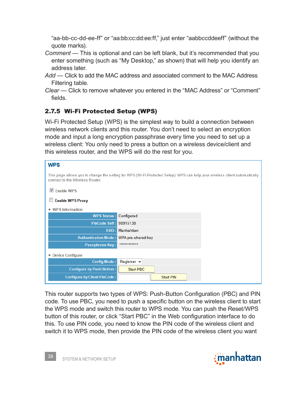 Manhattan 525480 150N Wireless Router - Manual User Manual | Page 38 / 64