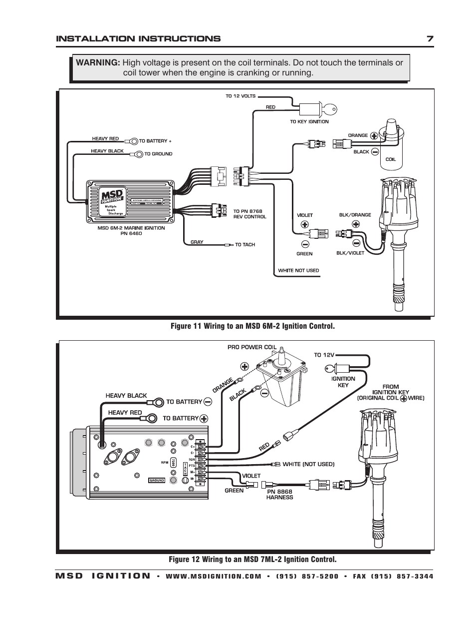 MSD 8560 Chevy V8 Marine Certified Distributor Installation User Manual | Page 7 / 8
