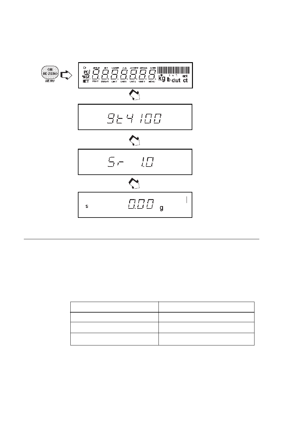 Turning the balance on, Display indications | Ohaus GT4100DG Electronic Balances User Manual | Page 13 / 52