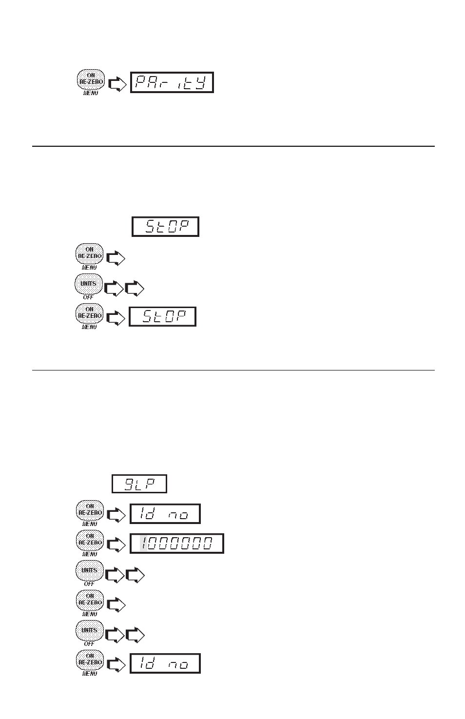 Stop bits, Good laboratory practices (glp) | Ohaus GT4100DG Electronic Balances User Manual | Page 35 / 52