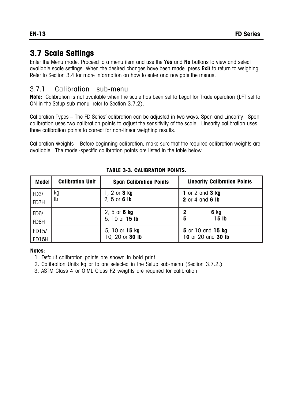 7 scale settings | Ohaus FD Series STAINLESS STEEL COMPACT SCALES Manual multi User Manual | Page 19 / 88