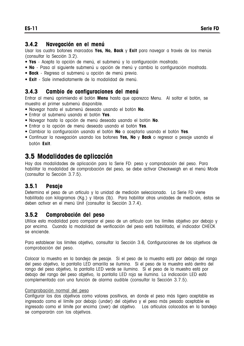 5 modalidades de aplicación | Ohaus FD Series STAINLESS STEEL COMPACT SCALES Manual multi User Manual | Page 43 / 88
