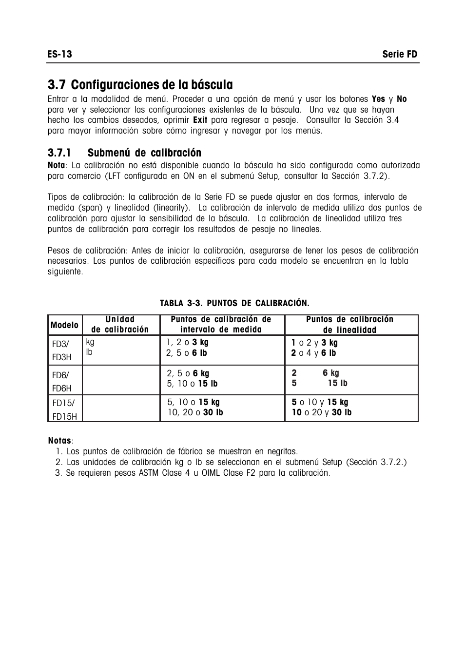 7 configuraciones de la báscula | Ohaus FD Series STAINLESS STEEL COMPACT SCALES Manual multi User Manual | Page 45 / 88