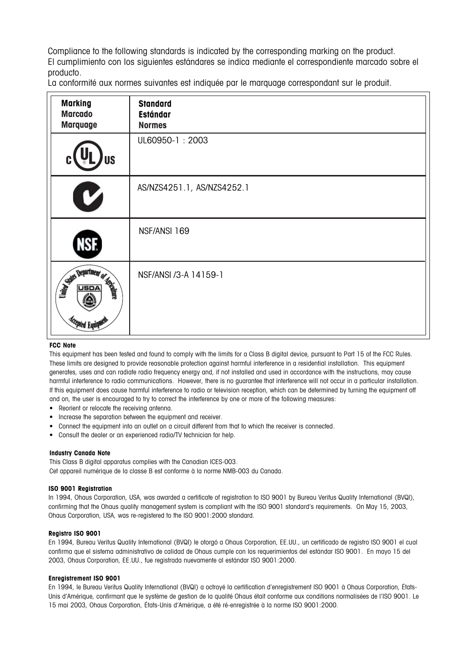 Ohaus FD Series STAINLESS STEEL COMPACT SCALES Manual multi User Manual | Page 6 / 88