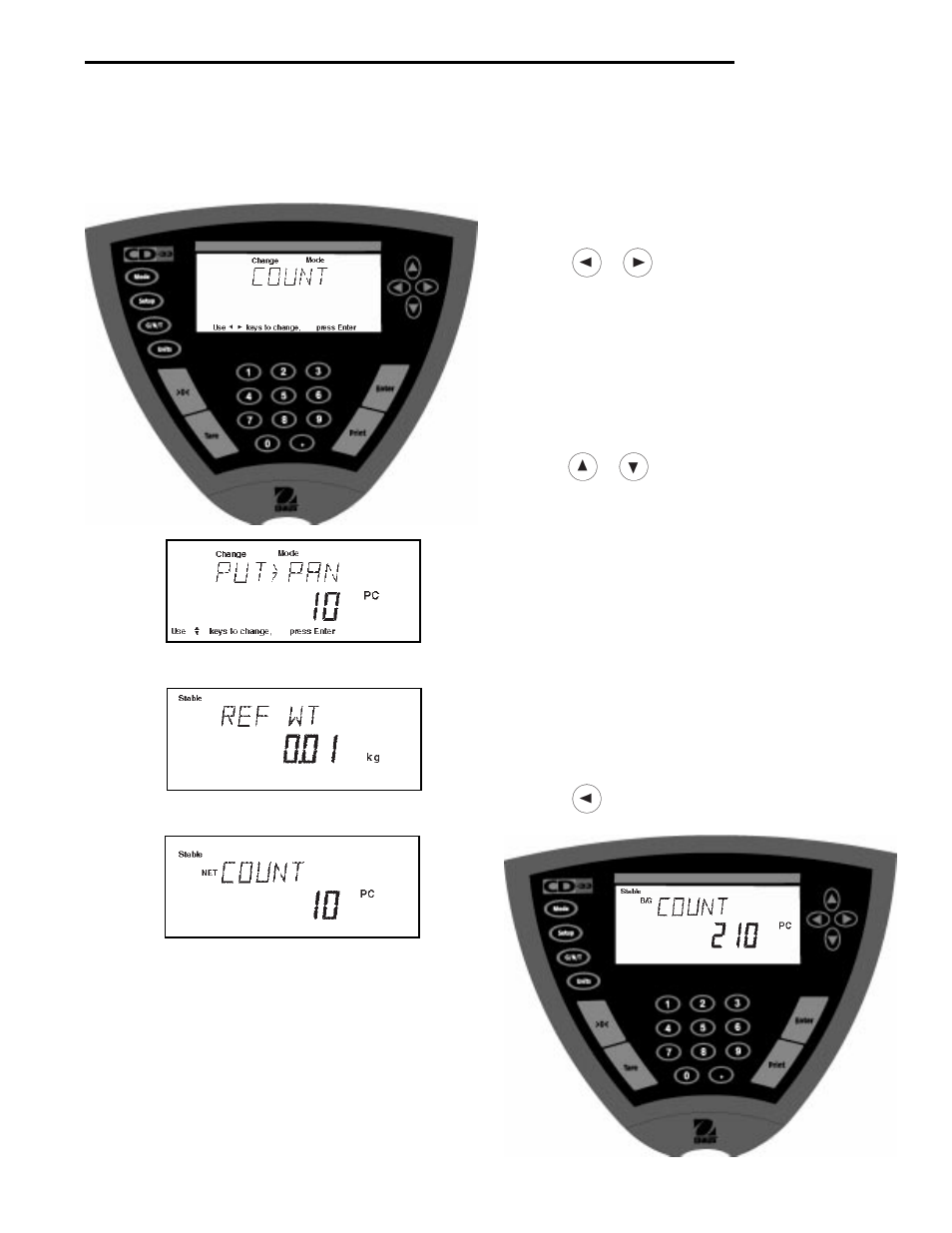 4 parts counting, Cd indicators 4.4 parts counting, Procedure | Ohaus CD-33 Indicator User Manual | Page 37 / 47