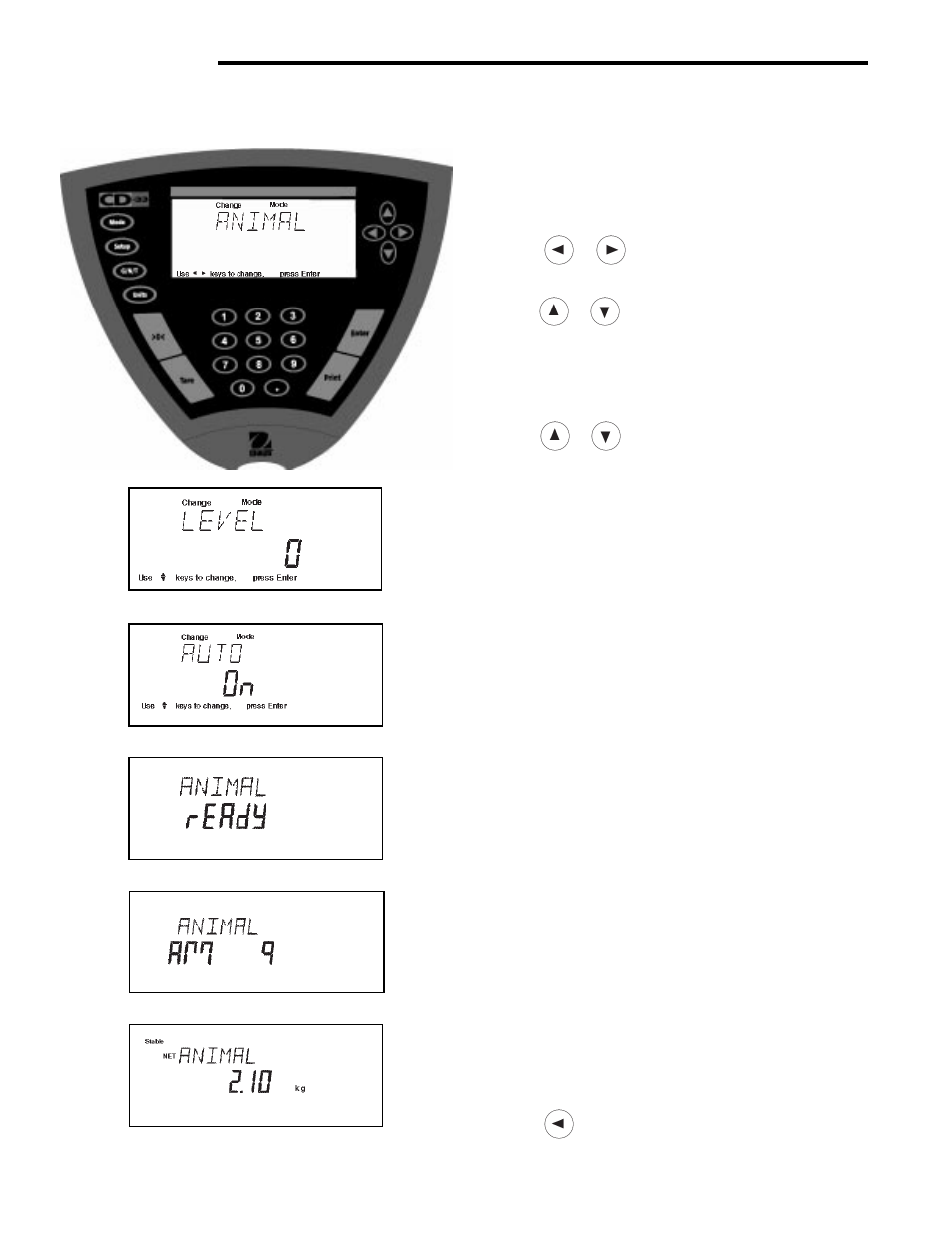 5 animal weighing, Cd indicators procedure | Ohaus CD-33 Indicator User Manual | Page 38 / 47