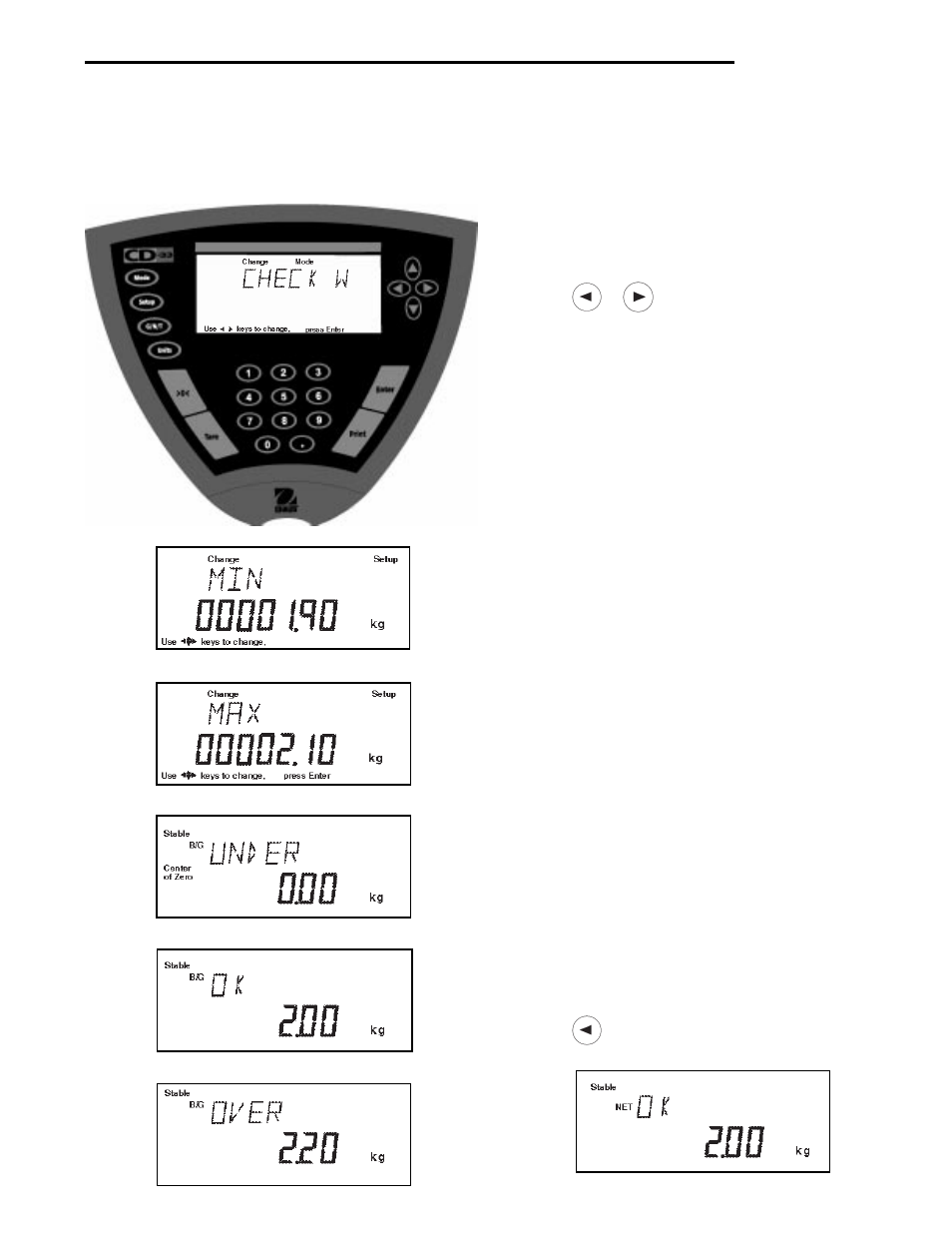 6 checkweigh, Cd indicators procedure | Ohaus CD-33 Indicator User Manual | Page 39 / 47
