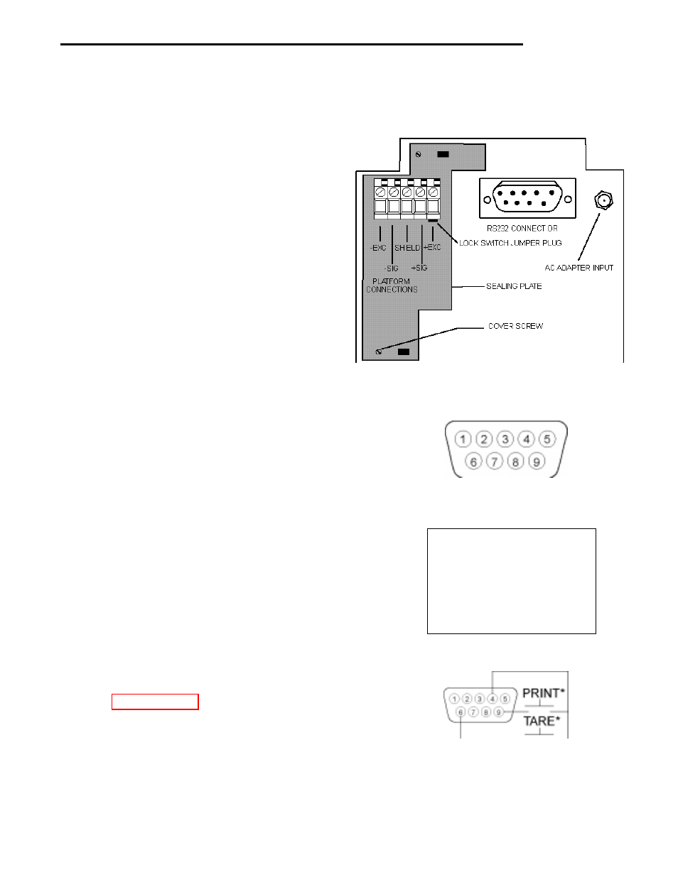 3 connecting the indicator to a scale base, 4 connecting the rs232 interface, 1 hardware | Remote tare option | Ohaus CD-33 Indicator User Manual | Page 9 / 47