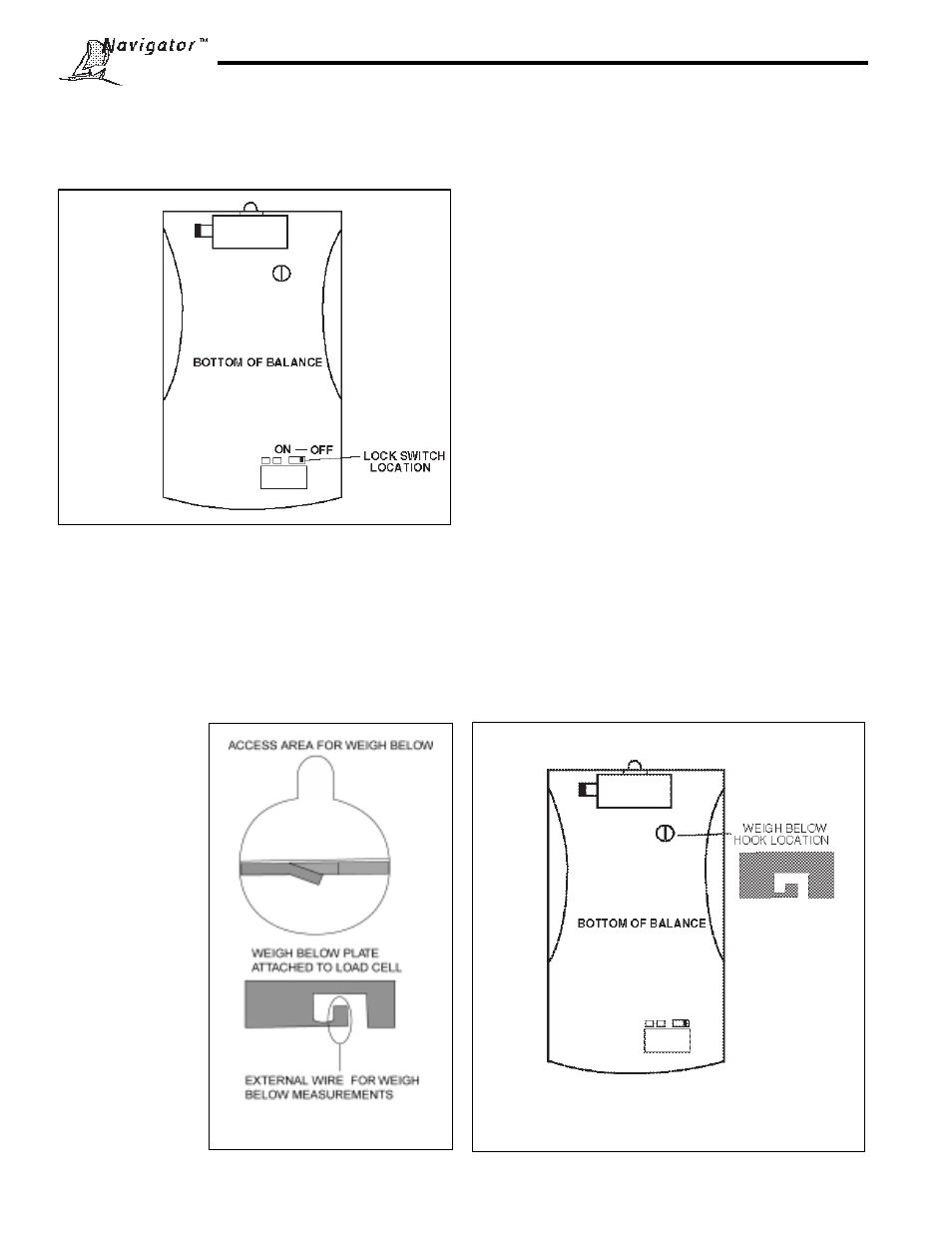 Menu lock-out protection, Weigh below, 12 menu lock-out protection | Procedure, 13 weigh below | Ohaus NBF1A2 Navigator Balances User Manual | Page 40 / 107