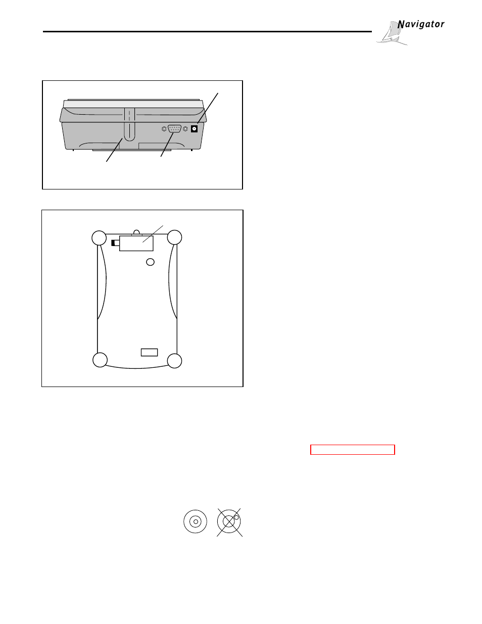 Connecting power and communications, Leveling the balance, 5 connecting power and communications | Ac power operation, Battery operation, Communication connections, Security bracket, 6 leveling the balance | Ohaus NBF1A2 Navigator Balances User Manual | Page 68 / 107