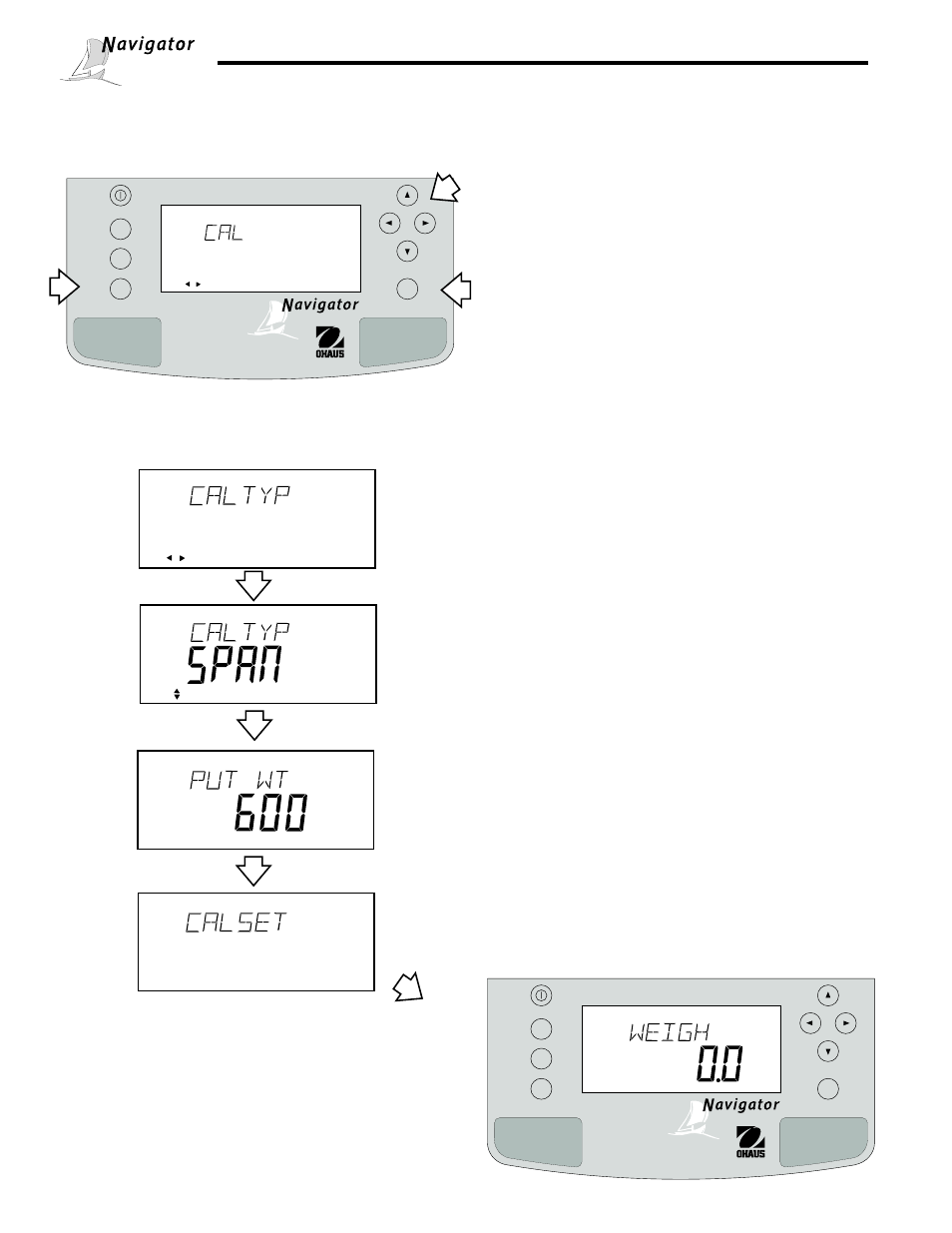 Calibration, 1 span calibration, Procedure | Zero tare | Ohaus NBF1A2 Navigator Balances User Manual | Page 71 / 107