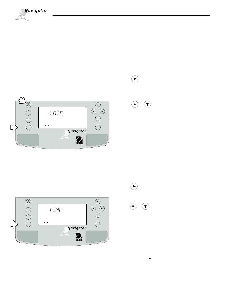 Setting up your balance, Setting date and time, Setting up your balance 4.1 setting date and time | Time, Procedure, Date, Zero tare | Ohaus NBF1A2 Navigator Balances User Manual | Page 79 / 107