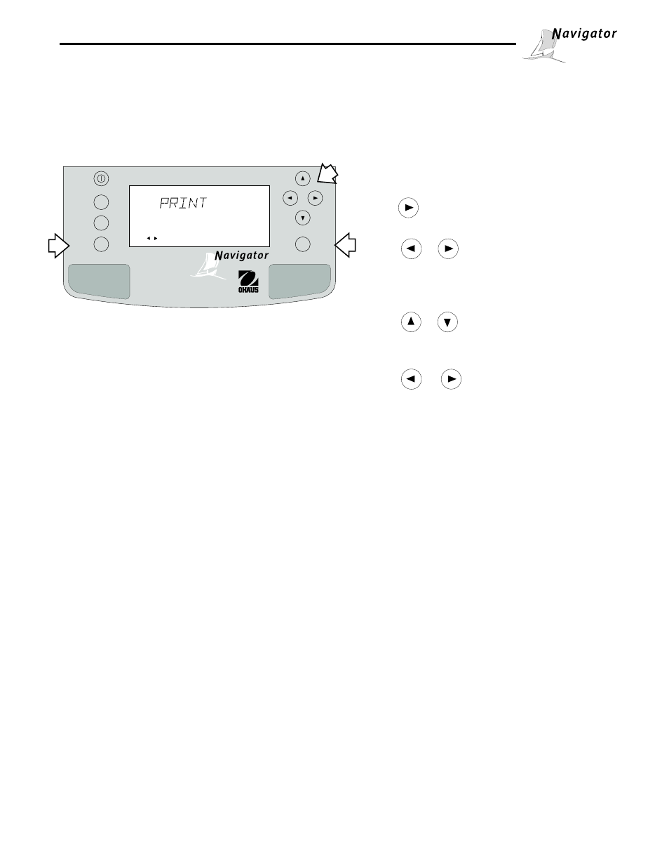 Print, 5 print, Procedure | Auto print, Interval, Print numeric data only, Zero tare | Ohaus NBF1A2 Navigator Balances User Manual | Page 82 / 107