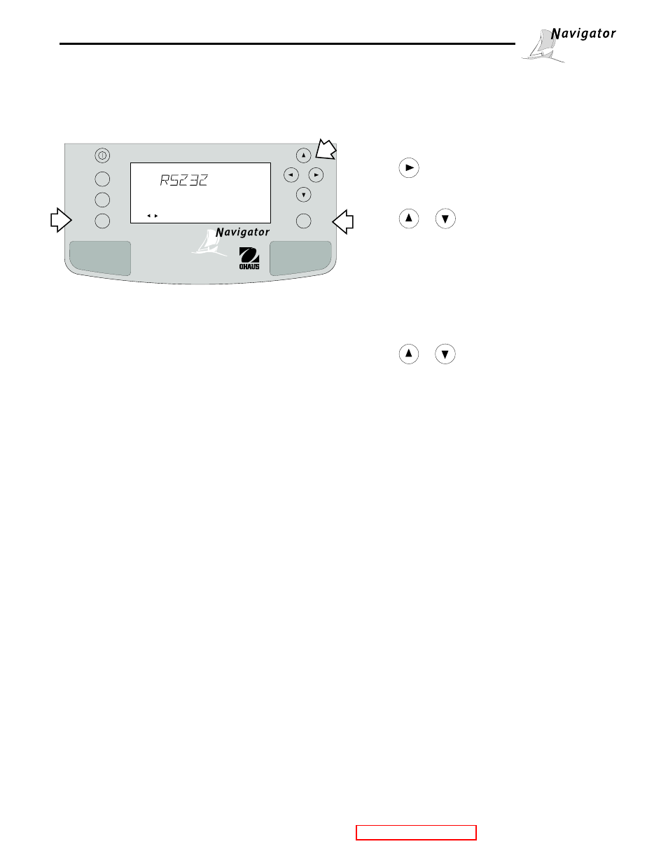 Rs232 parameters, Rs232, 6 rs232 | Power, Baud rate, Parity, Data bits, Stop bits, Lock, Procedure | Ohaus NBF1A2 Navigator Balances User Manual | Page 84 / 107