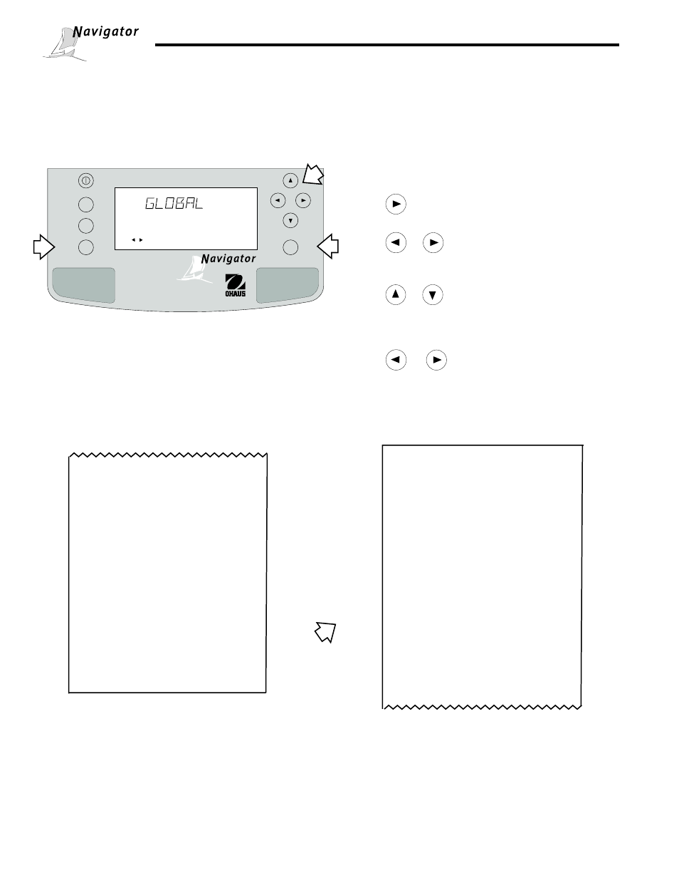 Global, Procedure, 9 global | List, Global reset, Zero tare | Ohaus NBF1A2 Navigator Balances User Manual | Page 87 / 107