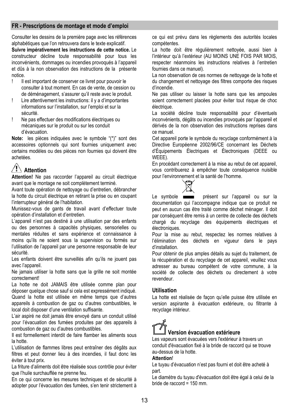 IGNIS AKS 650 WH User Manual | Page 13 / 56