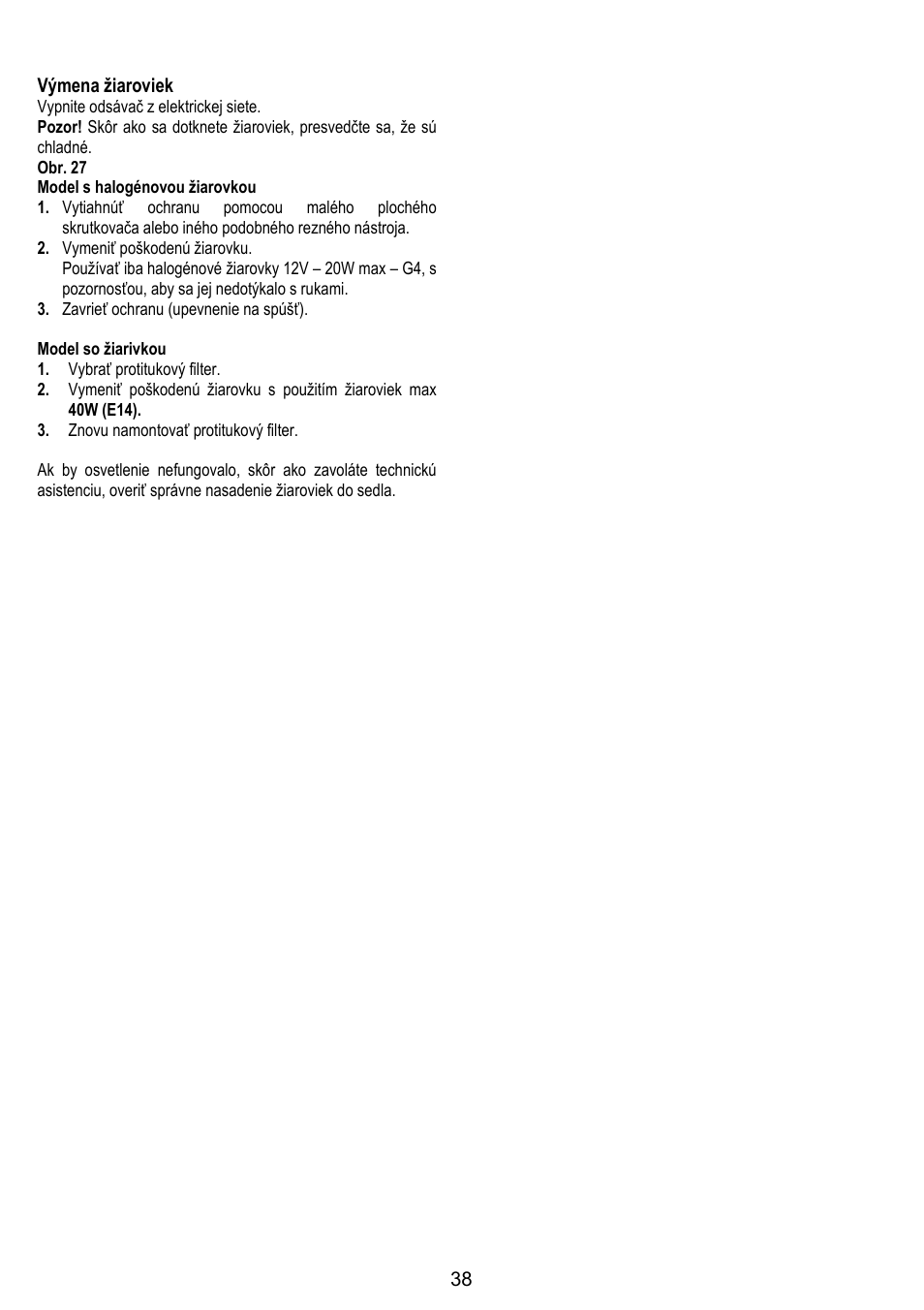 IGNIS AKS 650 WH User Manual | Page 38 / 56