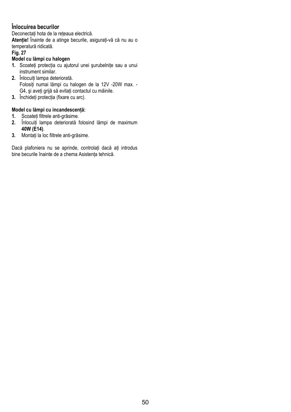 IGNIS AKS 650 WH User Manual | Page 50 / 56