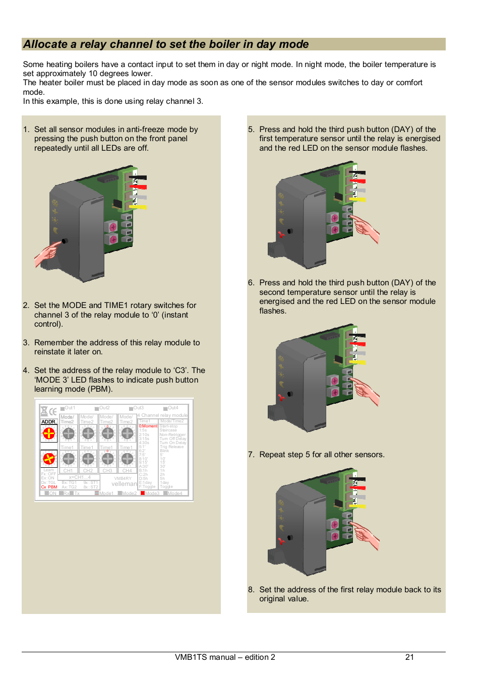 Vmb1ts manual – edition 2 21, Velleman | Velleman VMB1TS User Manual | Page 21 / 43