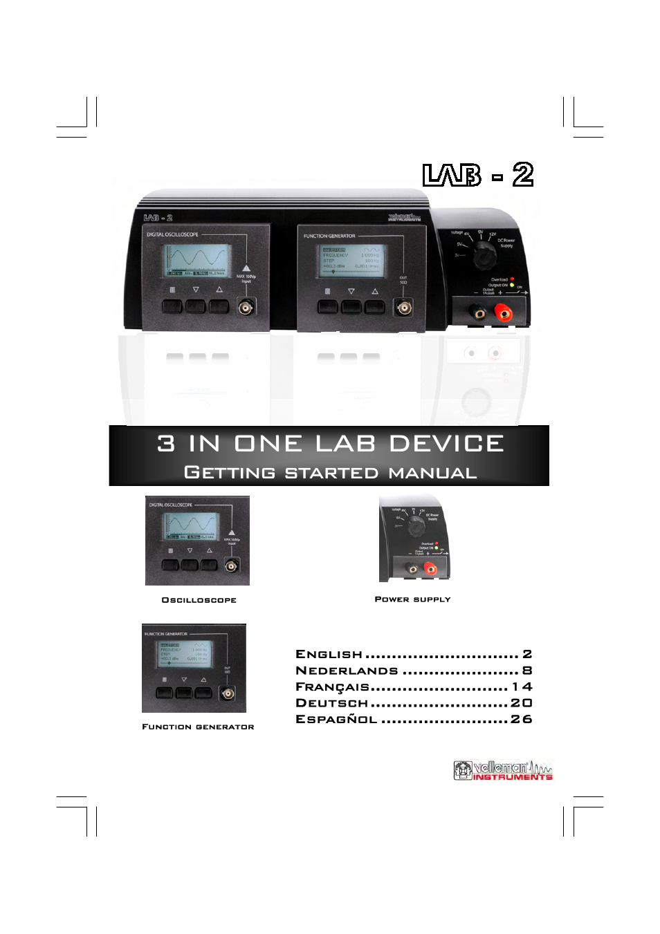 Velleman LAB2 User Manual | 32 pages