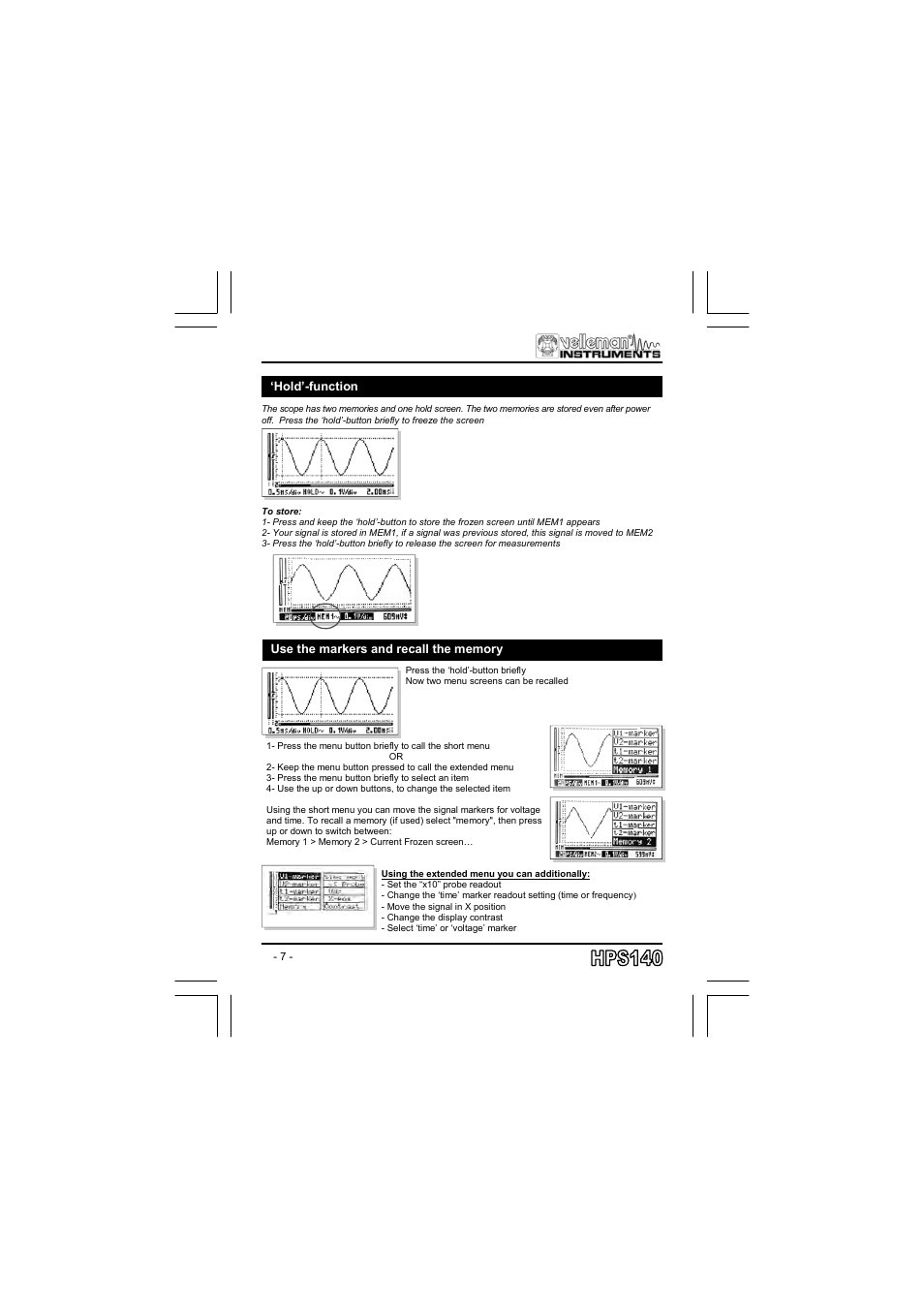 Velleman projects HPS140 User manual User Manual | Page 7 / 28