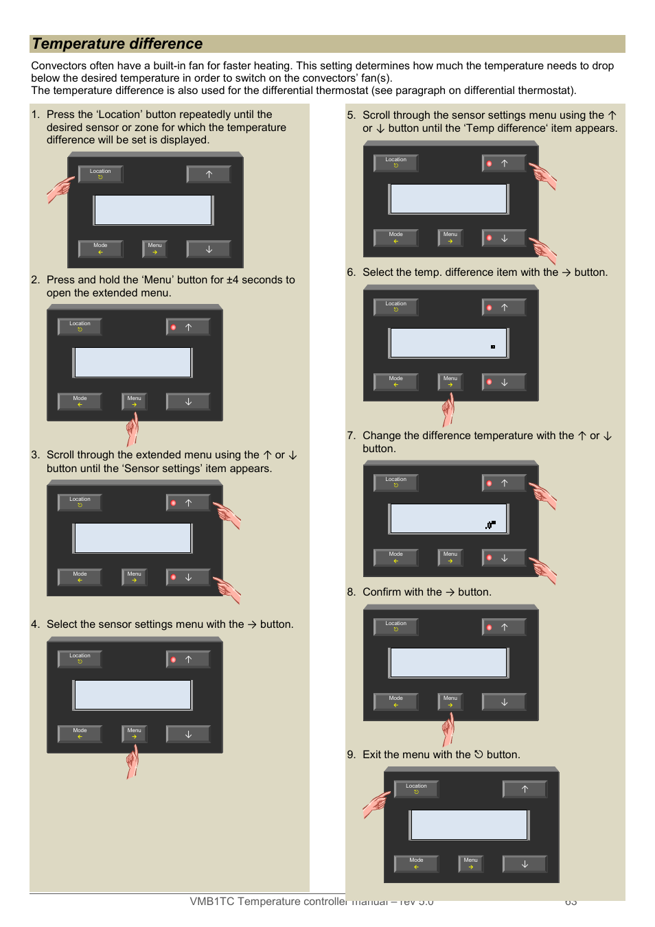 Temperature difference | Velleman VMB1TC User Manual | Page 63 / 104