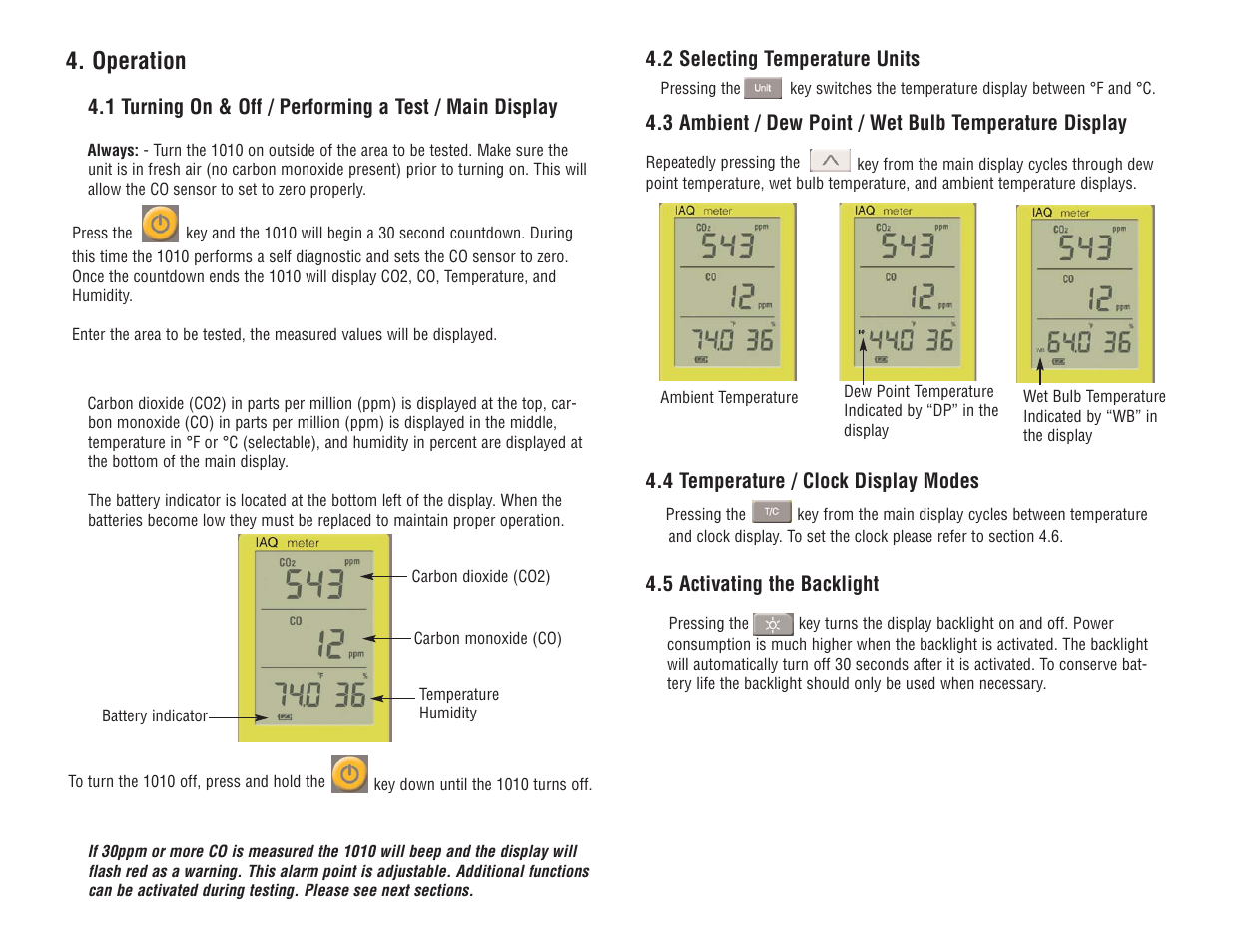 Operation | Veris Industries 1010 Manual User Manual | Page 5 / 11