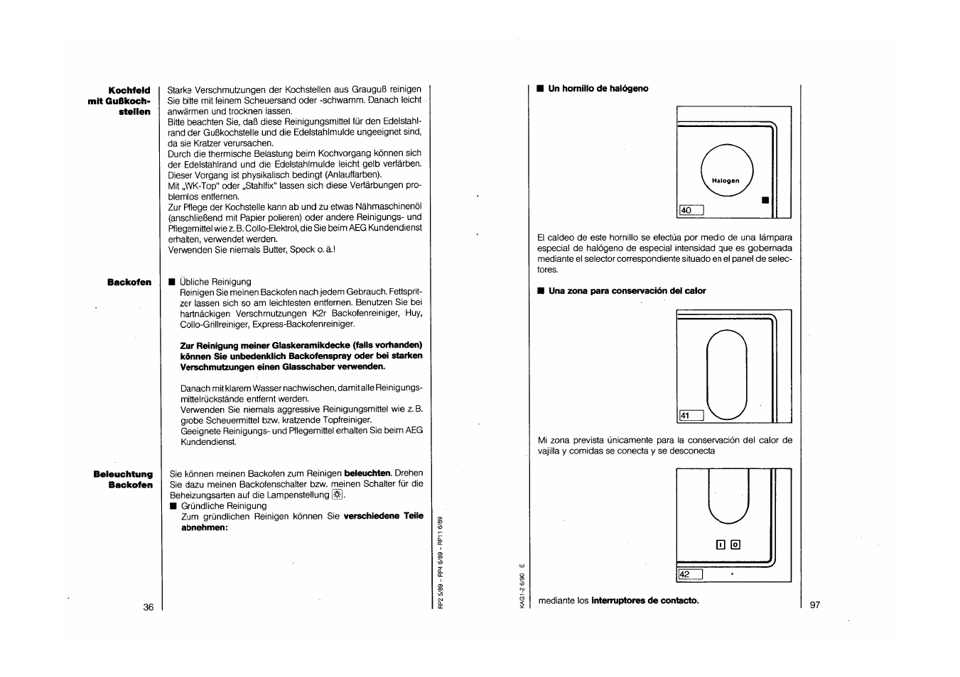 AEG COMPETENCE 750 E CH User Manual | Page 36 / 45