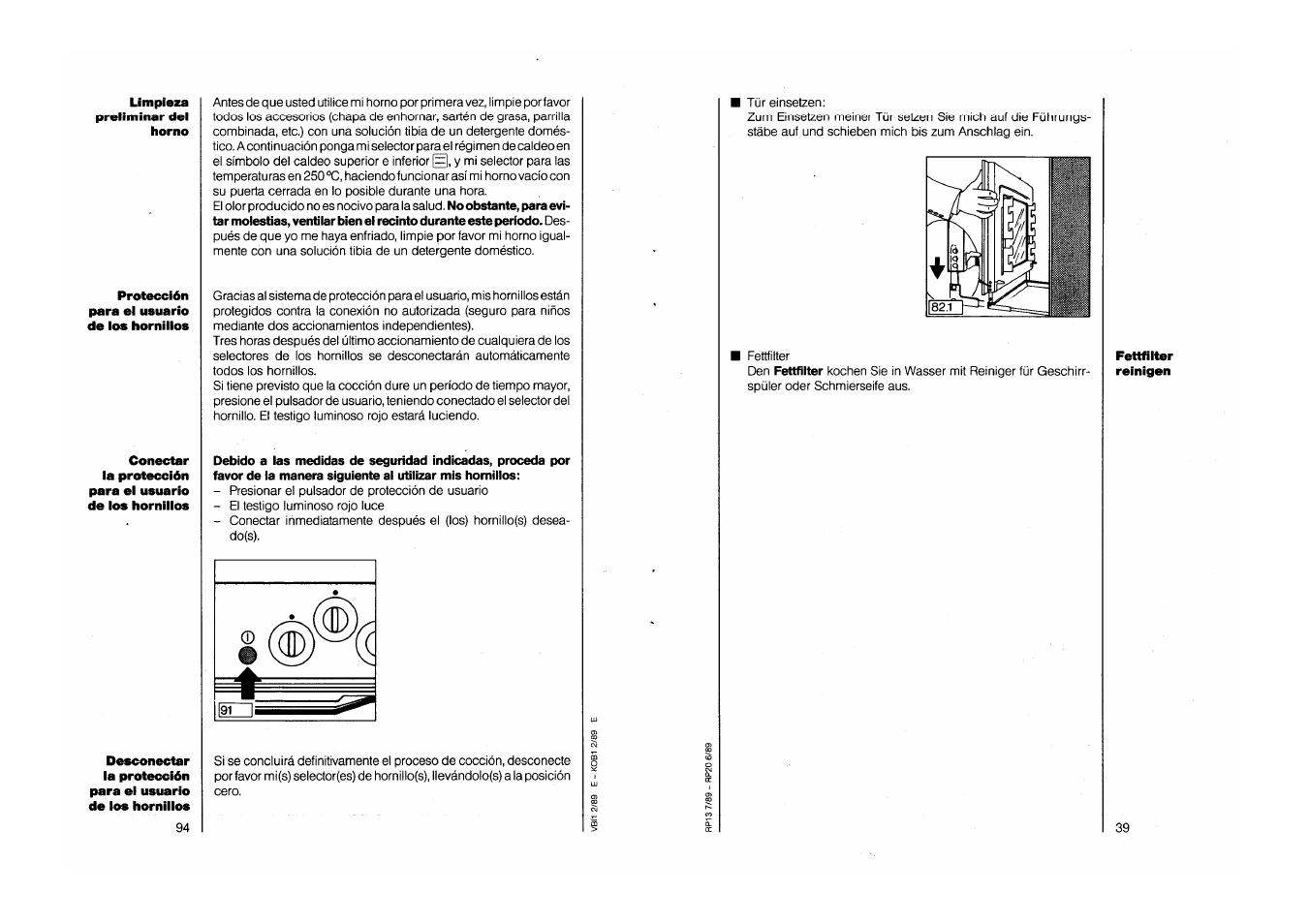 AEG COMPETENCE 750 E CH User Manual | Page 39 / 45