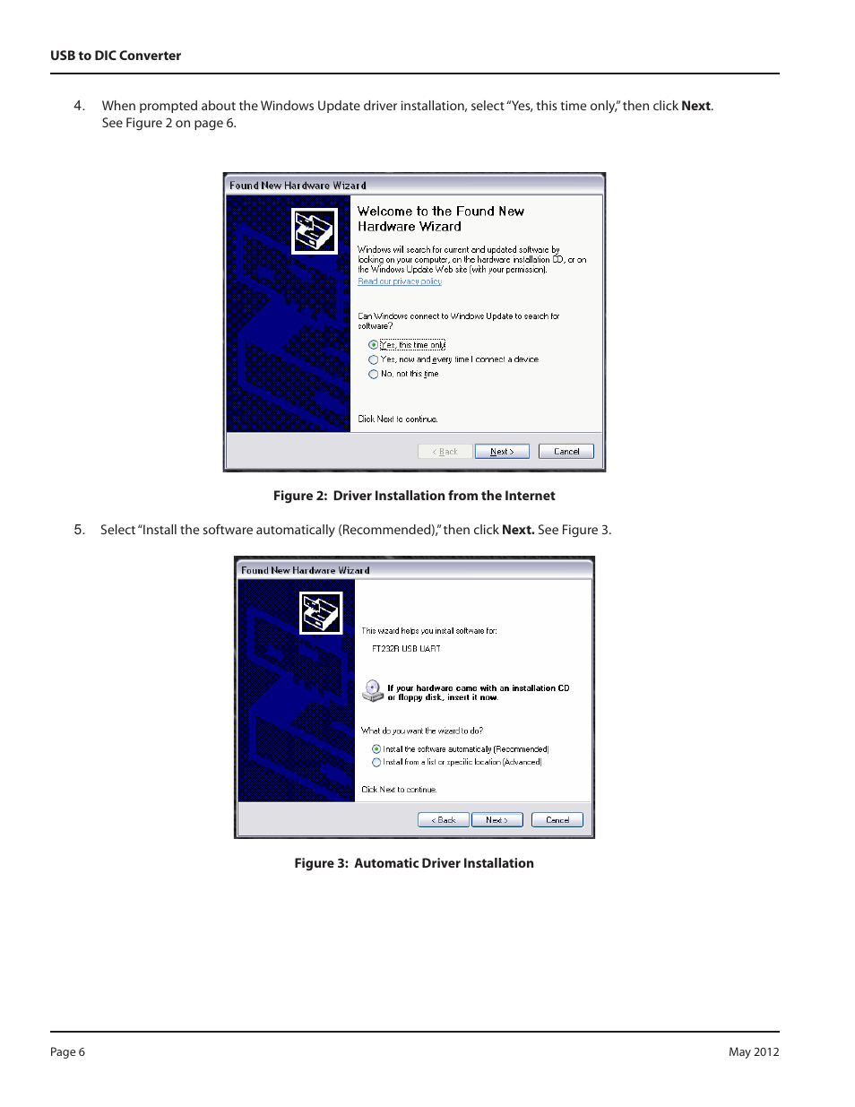 Veris Industries USB to DIC Converter Install User Manual | Page 6 / 12