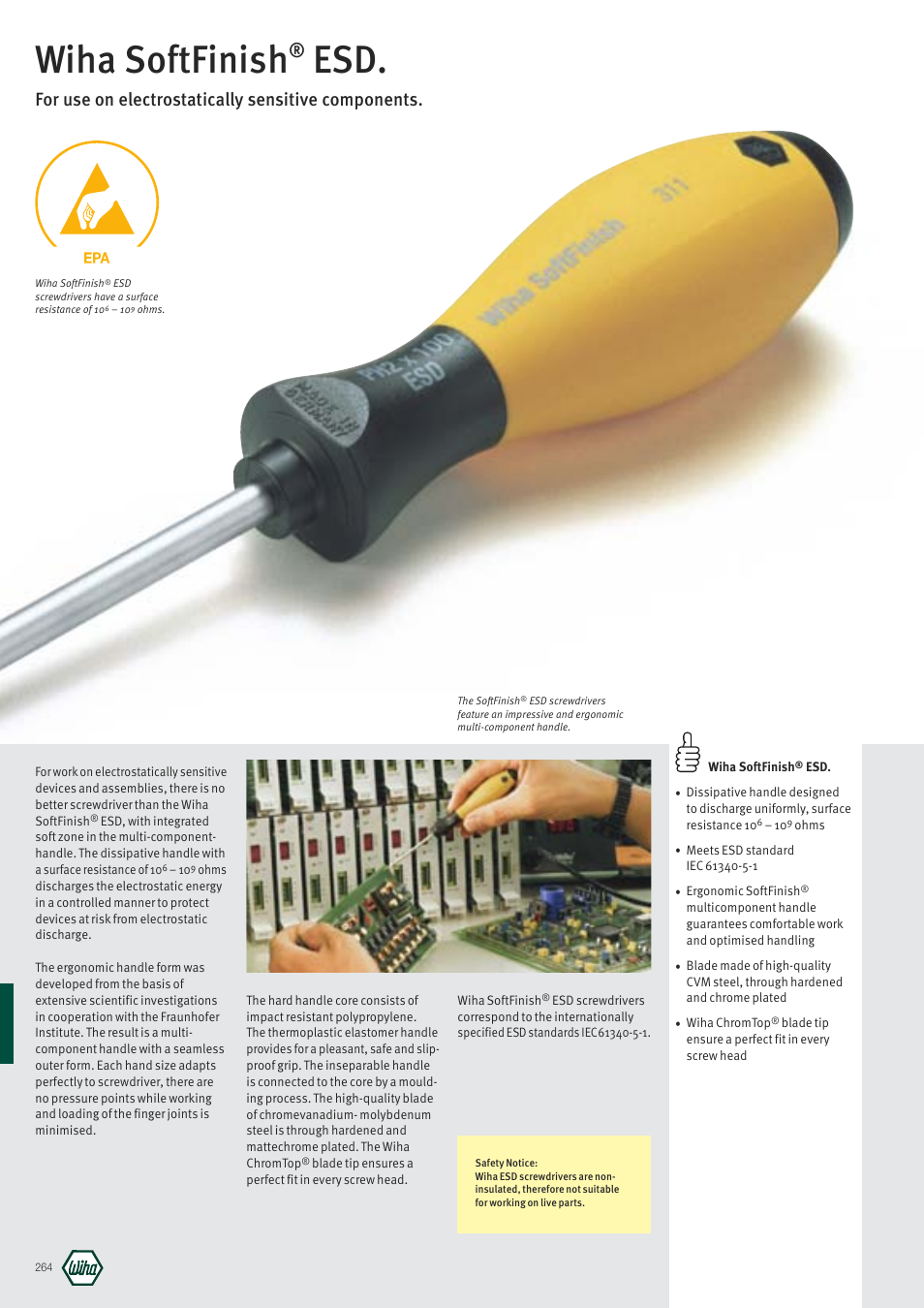 Wiha Tools SoftFinish ESD User Manual | 1 page