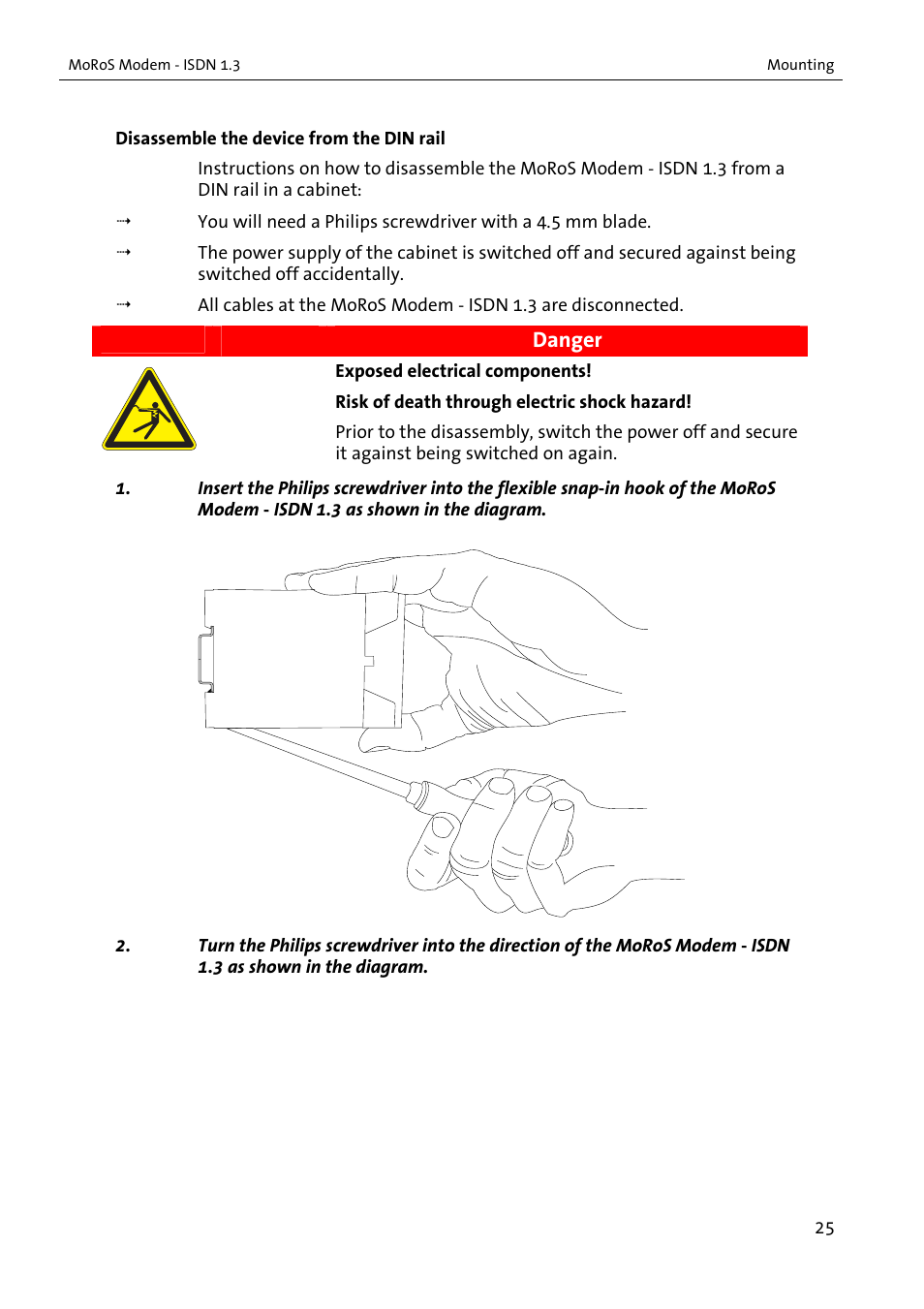 VEGA MoRoS Modem - ISDN 1.3 User Manual | Page 25 / 86